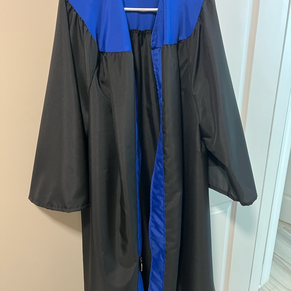 Black and Blue Graduation Gown